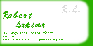 robert lapina business card